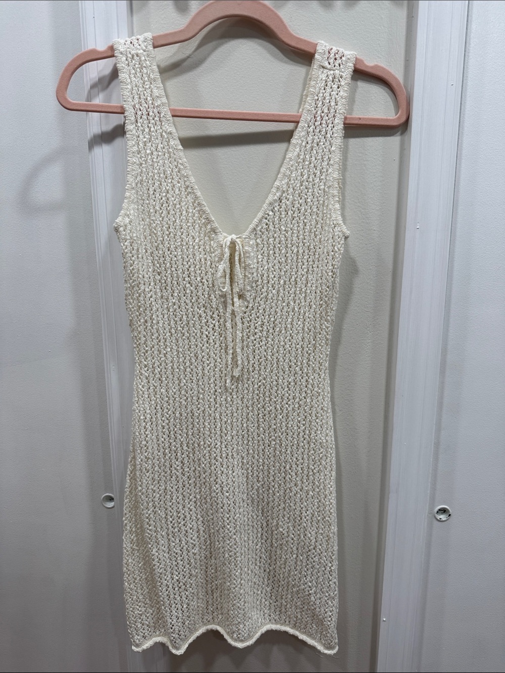 Abercrombie & Fitch Crochet-Style Mini Dress Coverup